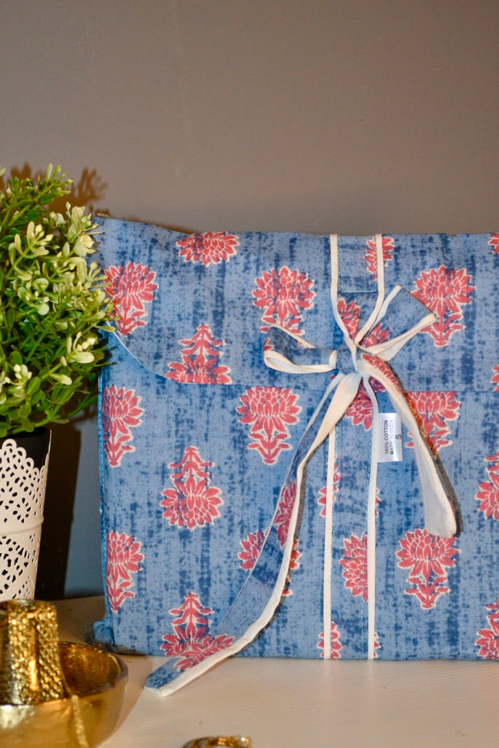 Pijama Blockprint corto Azul (Talla S) - Bengui's Home