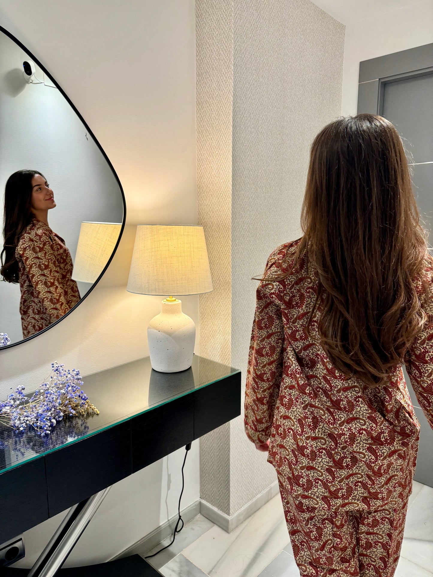 Pijama Blockprint largo Juma (Talla S)