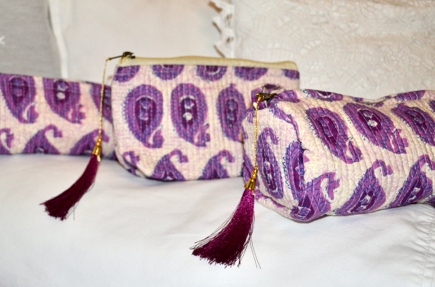 Neceser Blockprint Violeta - Bengui's Home