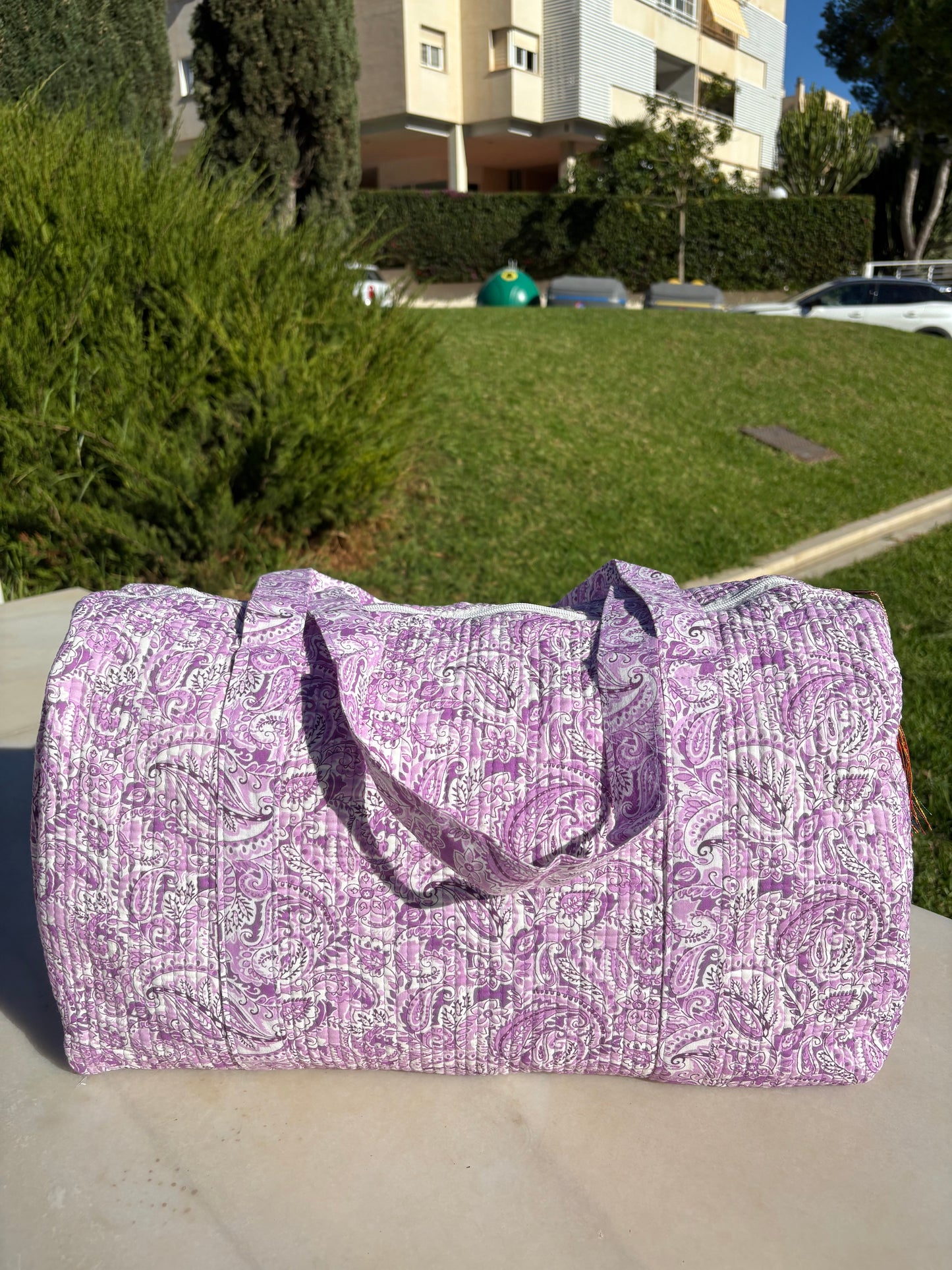 Bolso de viaje Blockprint Rosa