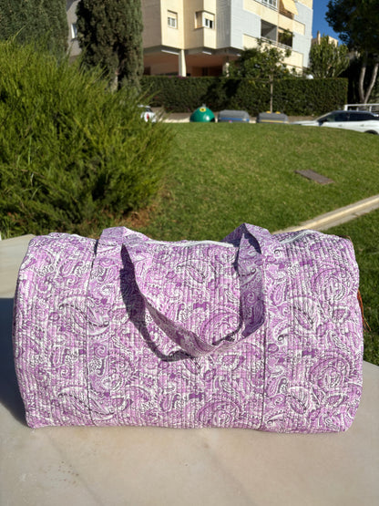 Bolso de viaje Blockprint Rosa