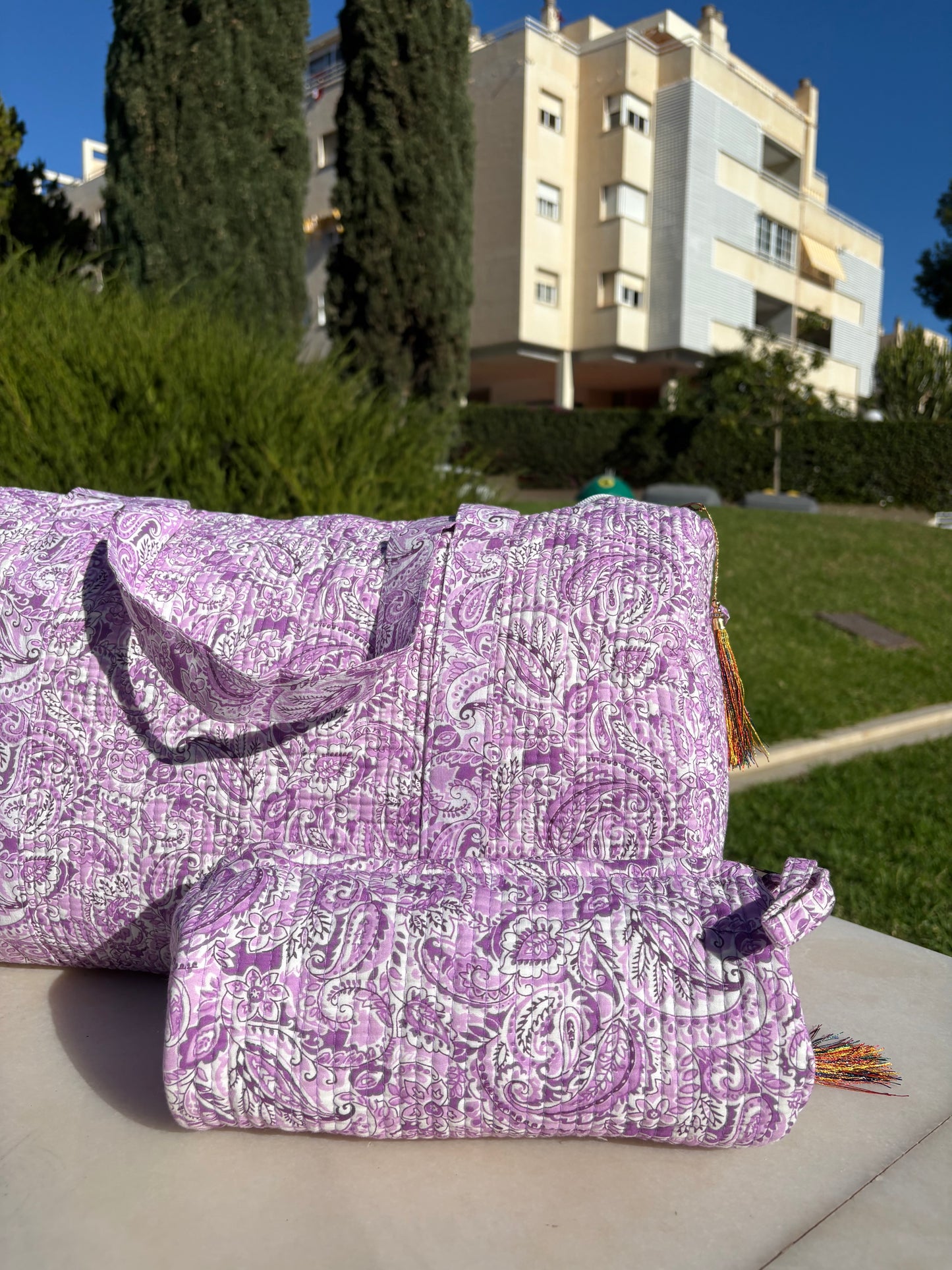 Neceser Blockprint Rosa (3 tamaños)