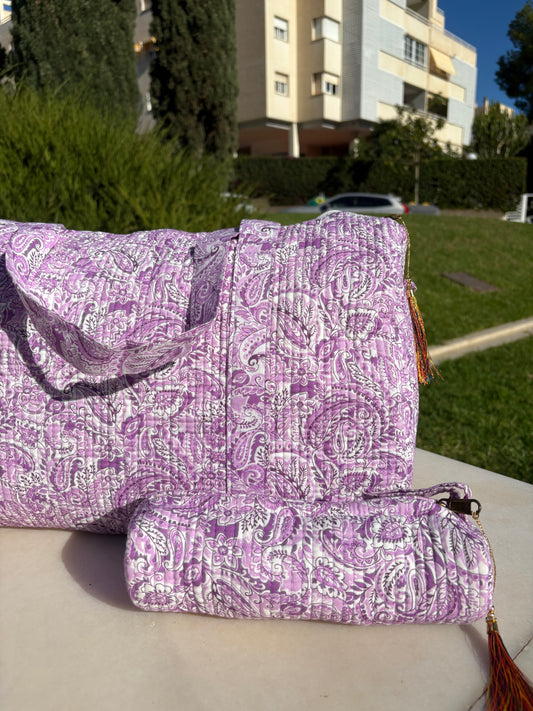 Neceser Blockprint Rosa (3 tamaños)