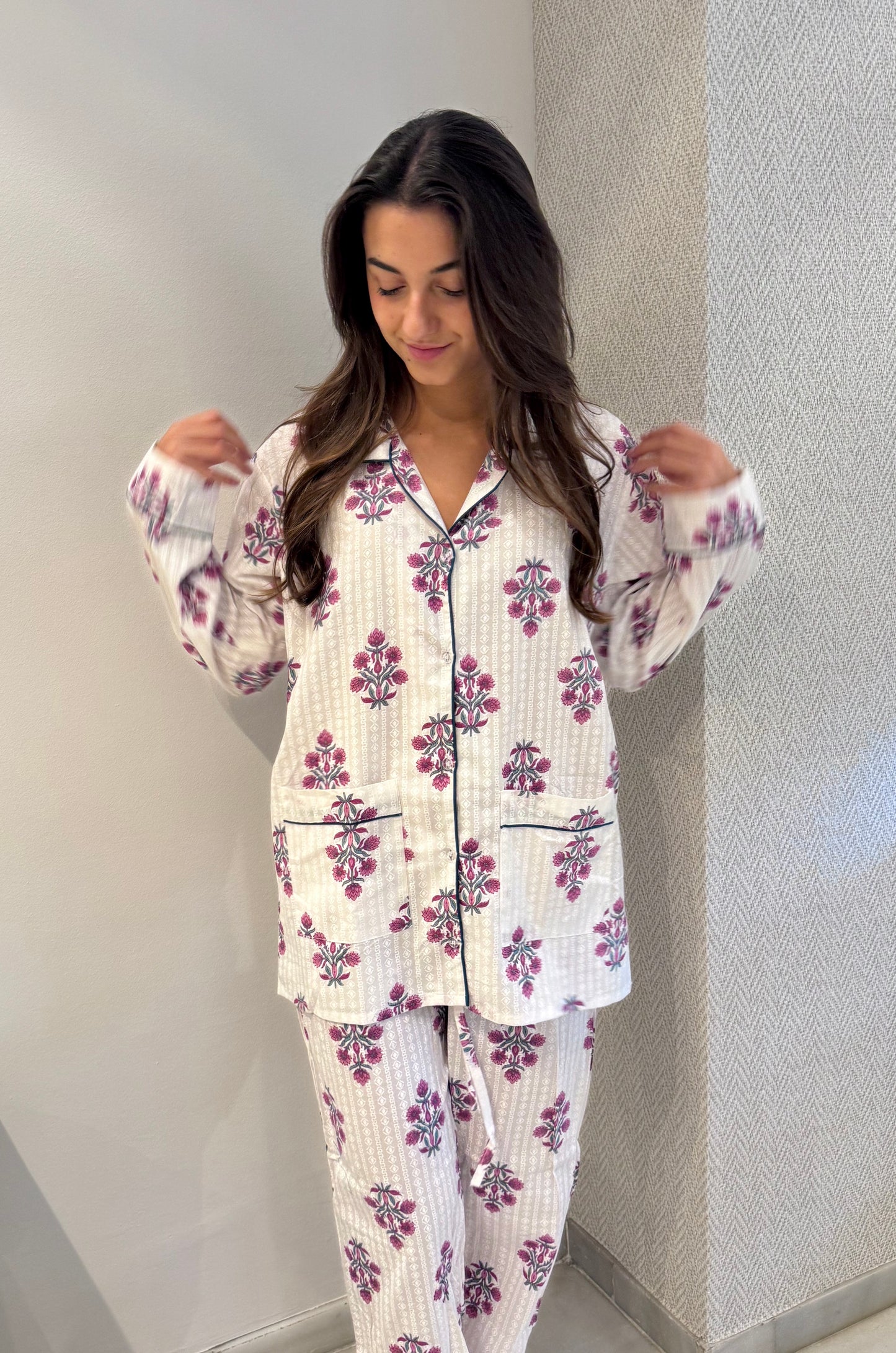 Pijama Blockprint largo Vered