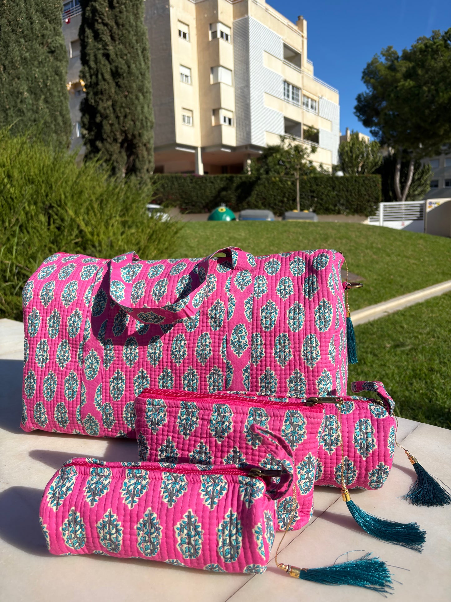 Bolso de viaje Blockprint Mumbai