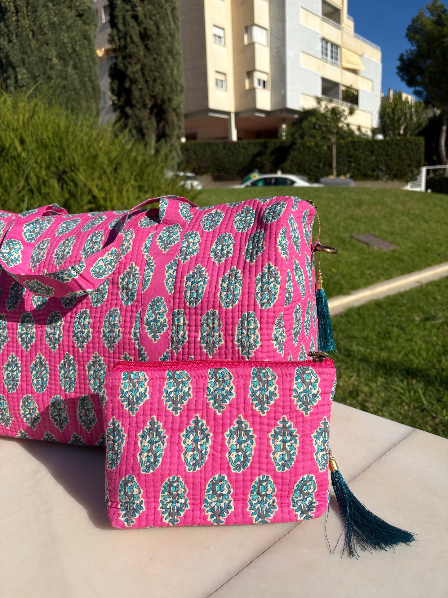 Neceser Blockprint Mumbai (3 tamaños)