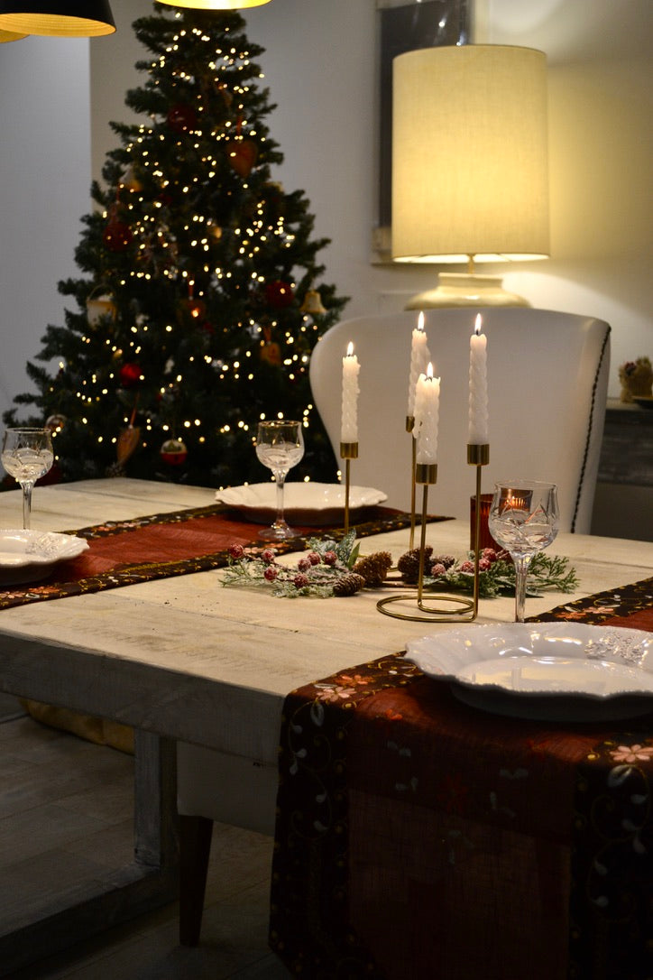Weihnachtsläufer aus Organza – Bengui's Home